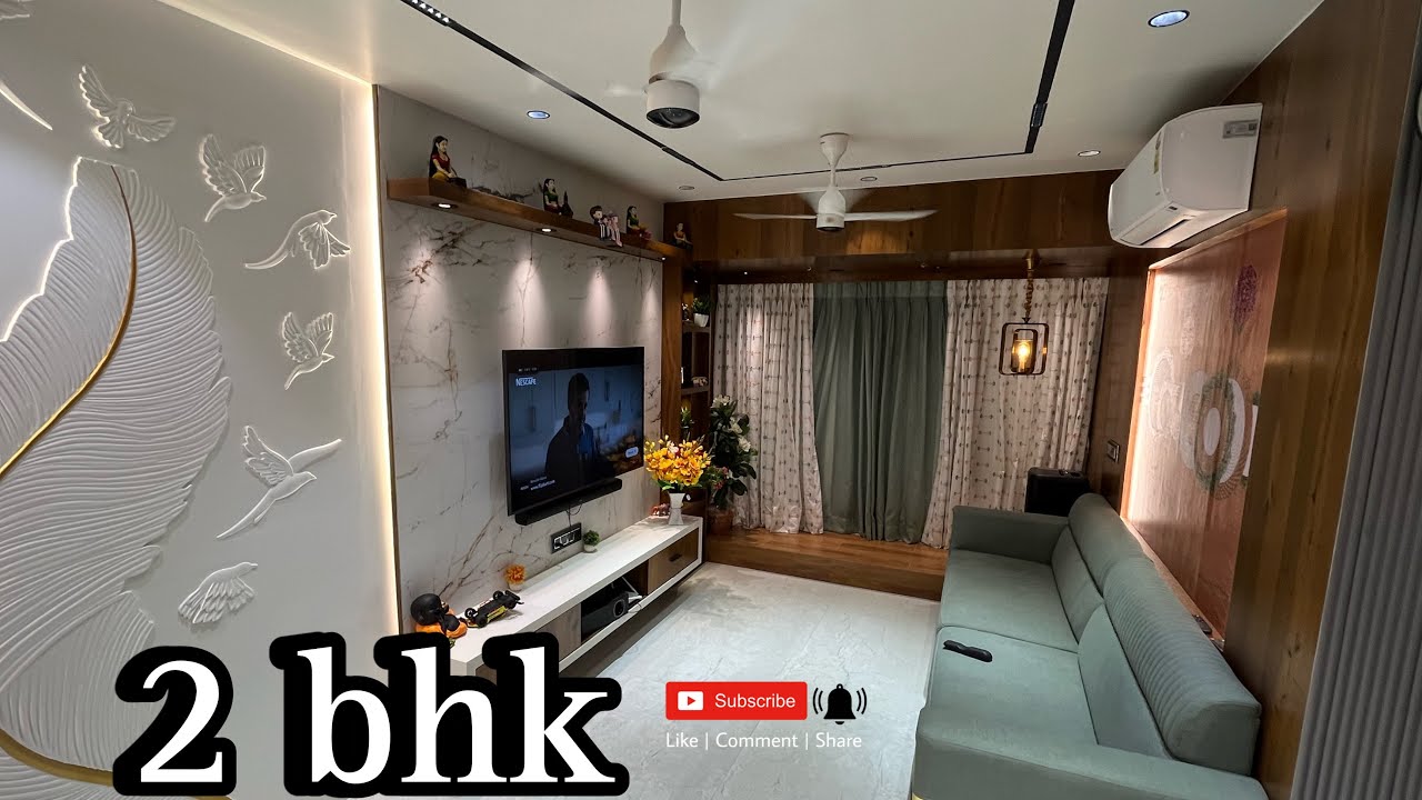 House Tour Smart & Elegant ! 2bhk home interior Design - YouTube