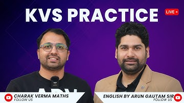 KVS MATHS PRACTICE DAY 1 By Charak Verma Sir #Most Important Questions