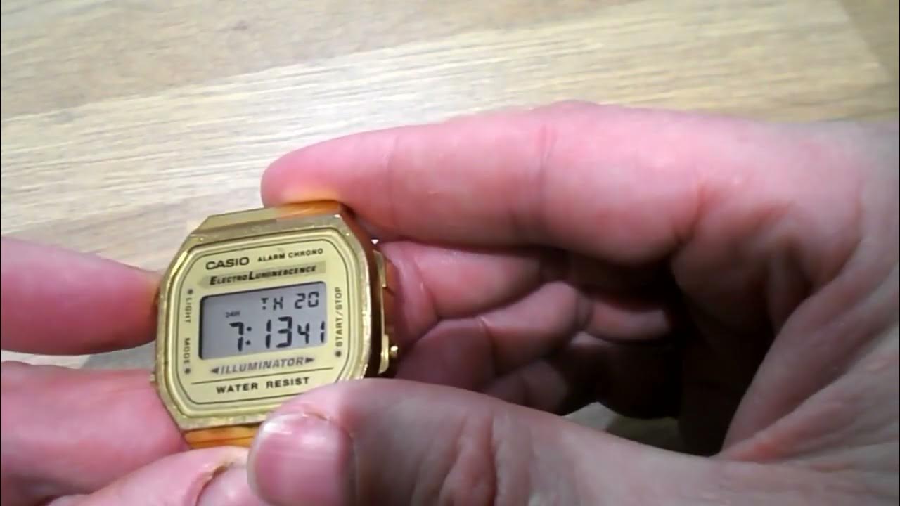 Casio 3298 how to set date and time vintage collection youtube