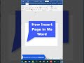 Quick Guide: Insert a New Page in MS Word ✨