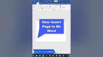 How insert a new page in Ms word #shorts