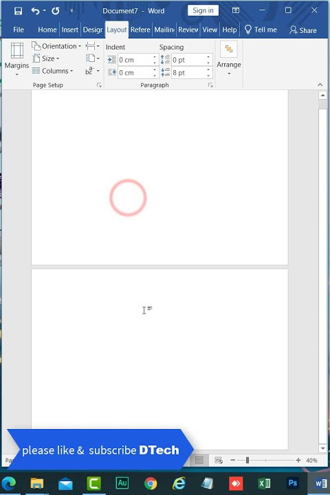 How insert a new page in Ms word #shorts