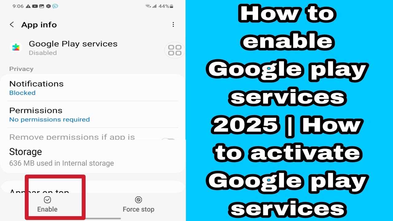 How to enable Google play services 2025 | How to activate Google play services
