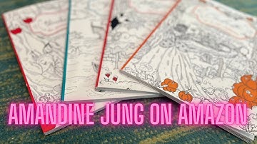 Amandine Jung Coloring Books on Amazon ! Flips and colored Pages/ Adult Coloring 