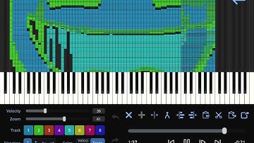 Dark MIDI - Geometry dash Stereo madness. SeeMusic color Track