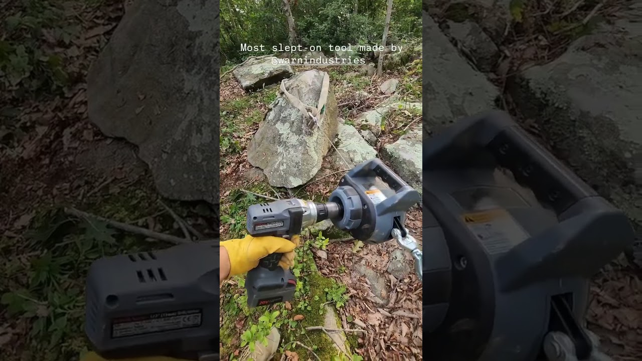 The WARN Drill Winch turns your drill into a 750 lb pulling machine. 🛠️💪