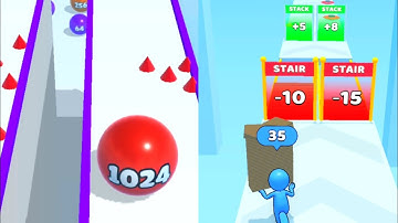 Ball Merge 2048 Vs Bridge Run| Android ios| Amsr satisfying games