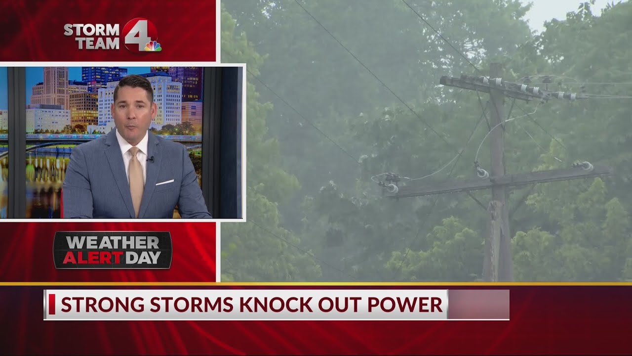 Strong storms Saturday knock out power to thousands - YouTube