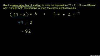 Associative law of Addition