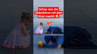 Schau was der Obdachlose mit dem Kind macht! 😢 #obdachlos #emotionalegeschichte #weinen #deutschland