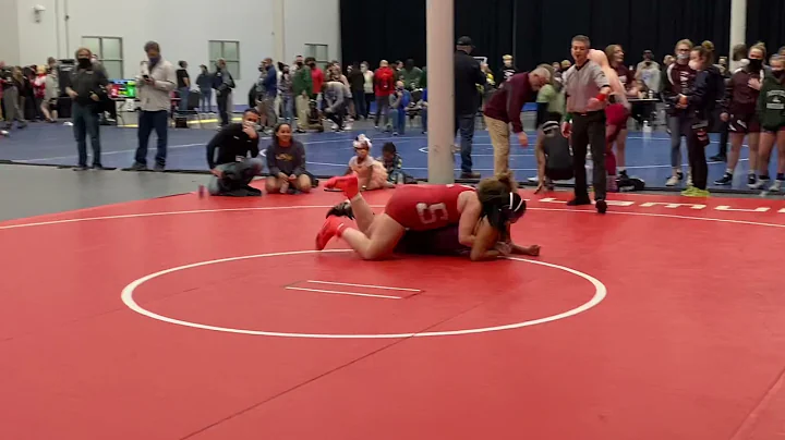 Girls States 2021 match 222lb T. Monaghan win