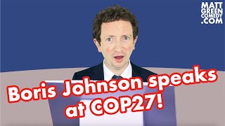 Boris Johnson speaks at COP27!