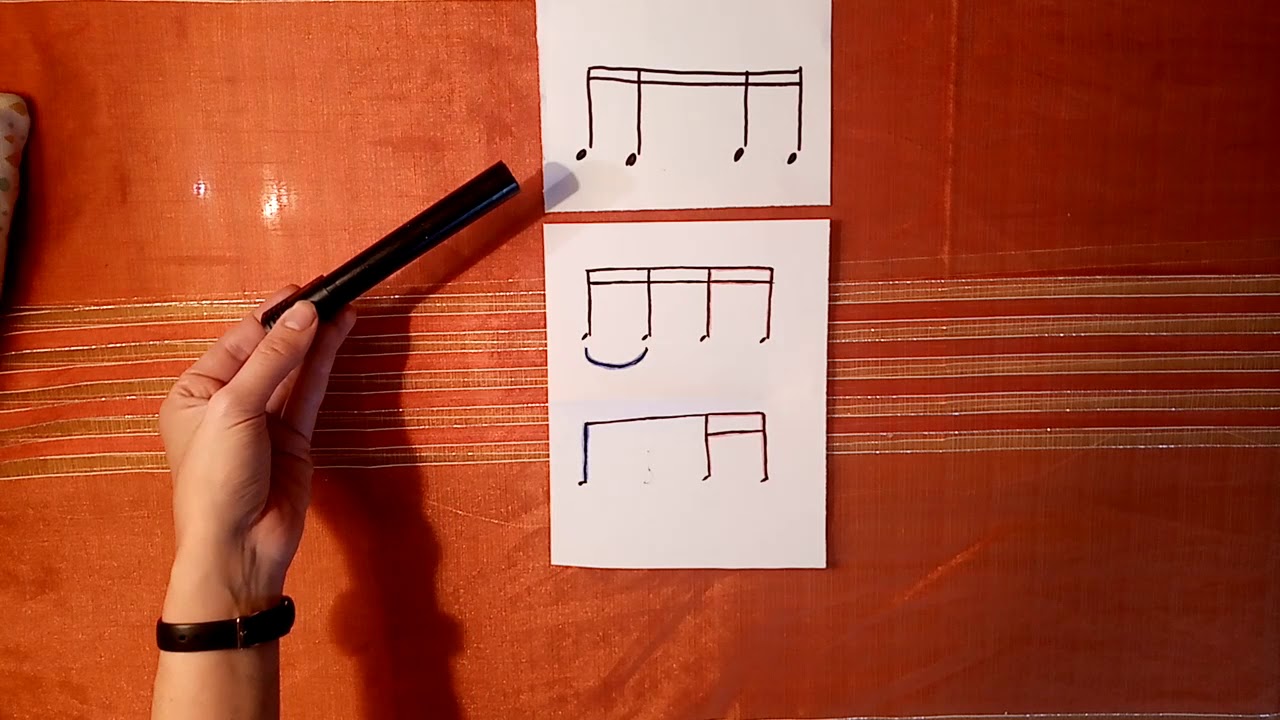 croche deux doubles et croche pointée double.