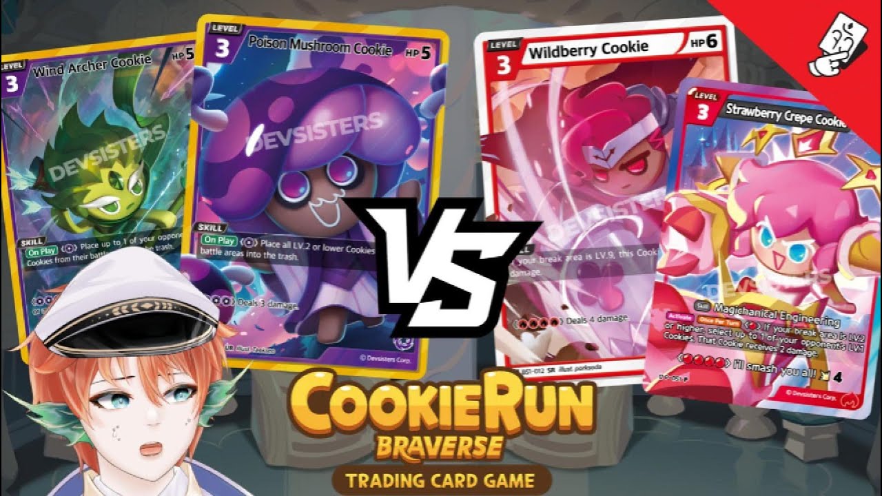 Cookie Run Braverse TCG : Wind Archer Cookie Vs Wildberry Cookie [BT-01] @JuaCardCM