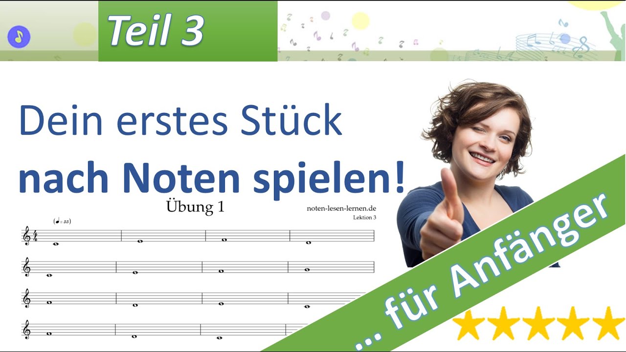 Noten lesen lernen - Lektion 3 | Deine ersten 5-Ton-Melodien