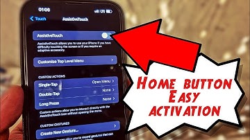 How to iPhone enable touch screen home button (assistive touch)