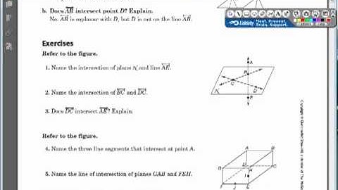 002 Geometry - for lesson 1.1 Name and Draw Points Lines Planes