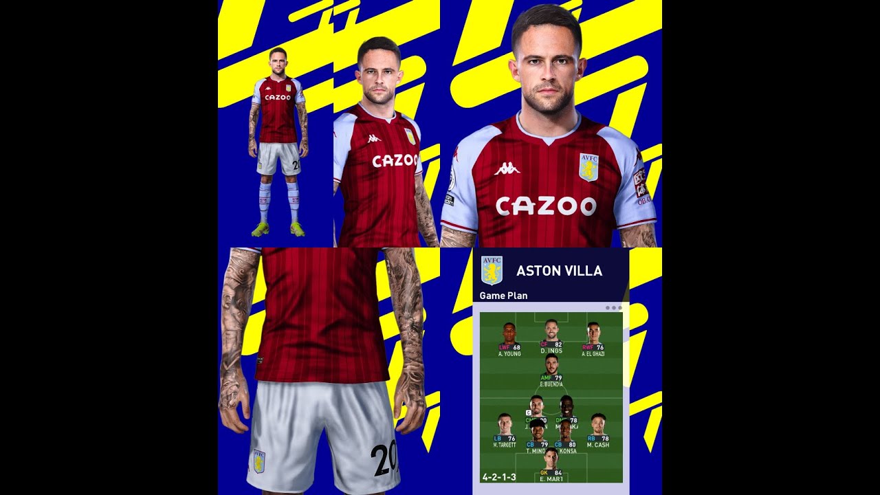 eFootball PES 2021 Danny Ings Face, Tattos & Miniface