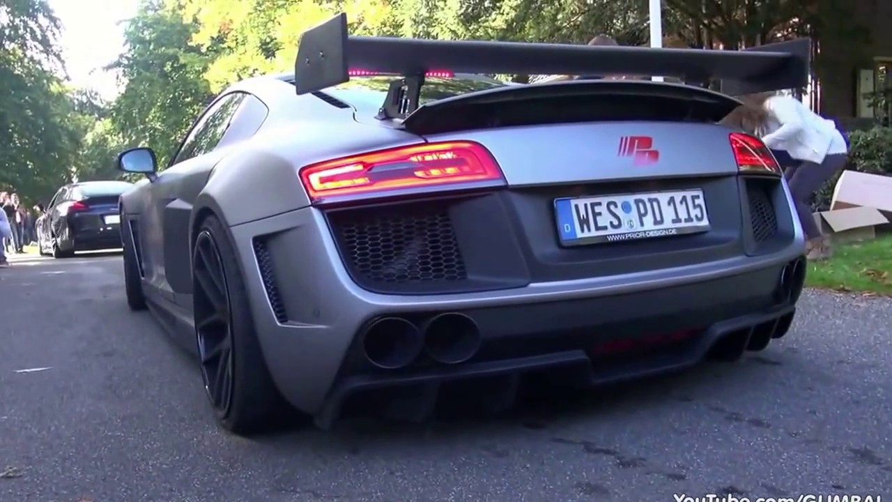 Audi R8 PD GT850 Prior Design   Start up Acceleration Sounds