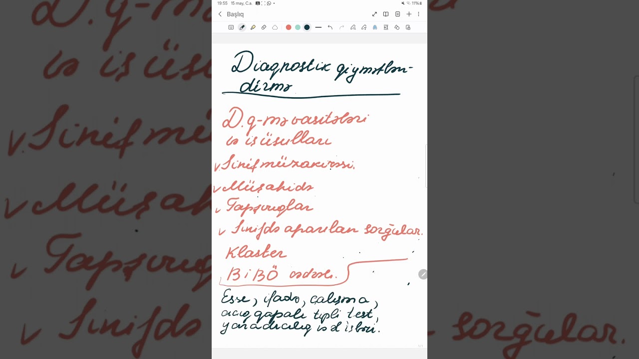 DİAQNOSTİK QİYMƏTLƏNDİRMƏ.ASAN İZAH.SAMİRƏ EMİNOVA KOÇAK.055 316 50 73