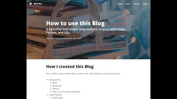 A Beautiful and Simplistic Blog Website using Flask