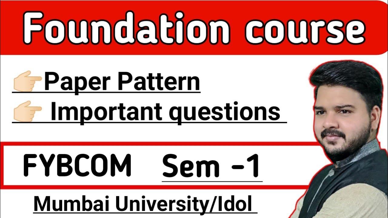 Foundation course Sem1 paper paper
