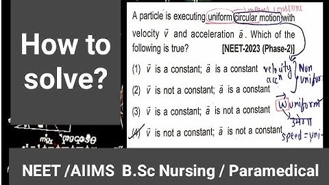 A particle is executing uniform circular motion with velocity v and acceleration a .Which of the