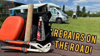 From Crashes to Water Leaks – What Our Tiny Toolbag Has Fixed On the Road! 🧰💥🚐