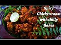 Chicken roast  spicy chicken roast with chilly flakes  party special chicken roast recipe 