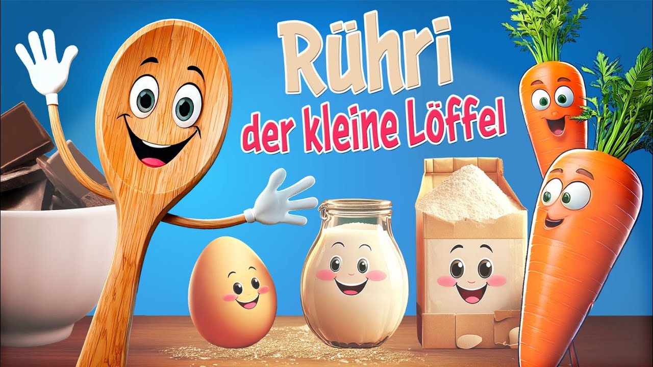 Kinderlied Familie 🥄 Rühri, der kleine Löffel | Piano Papa Kindermusik