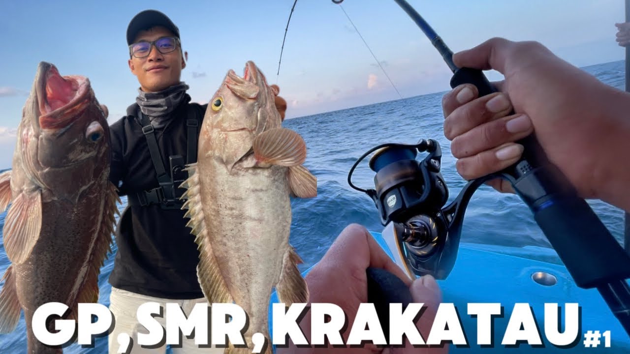 MANCING KERAPU KERTANG AMBERJACK DI SPOT KRAKATAU SMR KM JAGAT 7 Kap. KASMURI