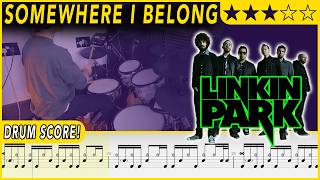 Somewhere I Belong - Linkin Park | DRUM SCORE Sheet Music | #659 DRUMSCRIBE