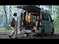 【車中泊のひとり旅】標高1300m。私のN-VANだけでソロキャンプ|Car camping