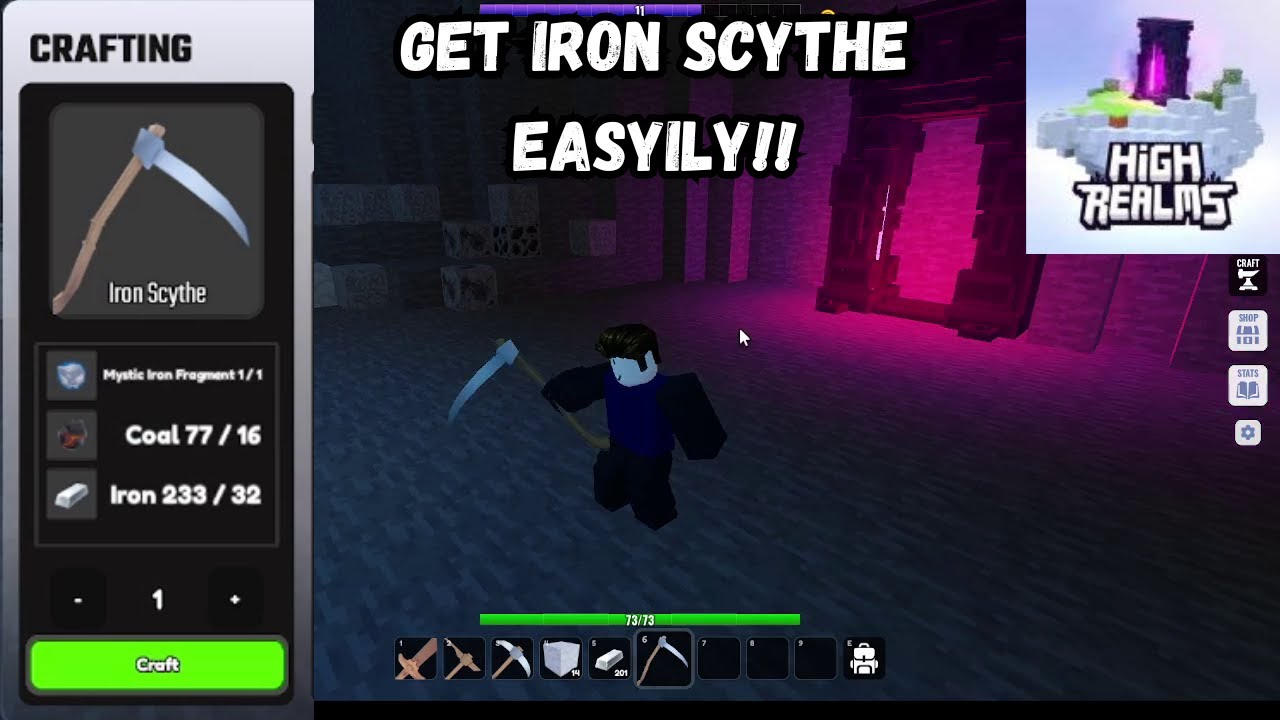 How to easily get Iron Scythe easily (High Realms - ROBLOX)