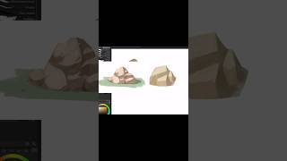 How to paint ROCKS. #digitalart #tutorial #clipstudiopaint #artutorial #painting #csp