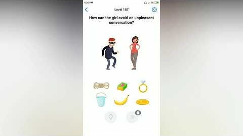 Easy Game - How can the girl avoid an unpleasant conversation? - Level 187 solution