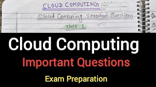 Cloud Computing Important Questions | Unit Wise and Top 15 | RGPV & Other Universities