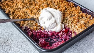 Vegan Fruit Crumble | LOW FODMAP | AUTUMNAL DESSERT