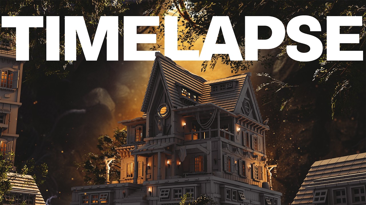 Imaginei uma vila medieval no Blender - Timelapse