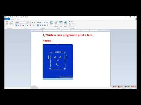 Write a Java program to print a face.មានលំហាត់អនុវត្តននៅខាងក្រោមVideo.