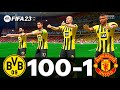 FIFA 23 - MESSI, RONALDO, MBAPPE, NEYMAR, ALL STARS | DORTMUND 100 - 1 MANCHESTER UNITED