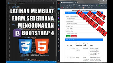 Latihan Membuat Form Sederhana Menggunakan BOOTSTRAP 4