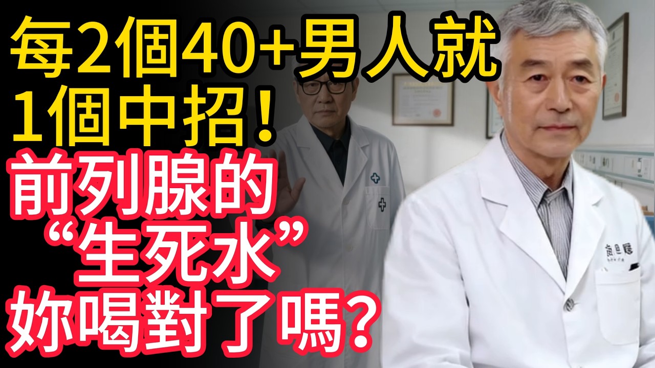 每2個40+男人就1個中招！前列腺的“生死水”，妳喝對了嗎？
