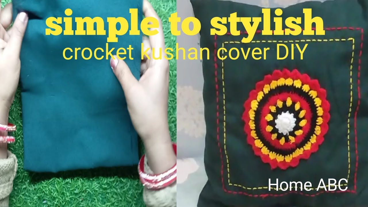 Crochet Cushion Cover Tutorial | Wool Design Step by Step | DIY Home Decor