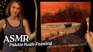 ASMR Palette Knife Painting: Evening Fishing (Soft Spoken, 1.5 Hours) screenshot 5