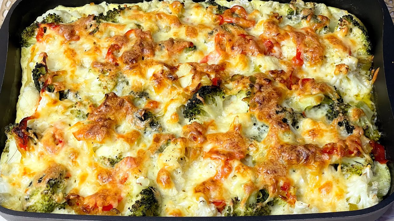 🔴Hamının çox bəyənəcəyi sobada brokkoli və gül kələm.Брокколи ,цветная капуста самый вкусный рецепт