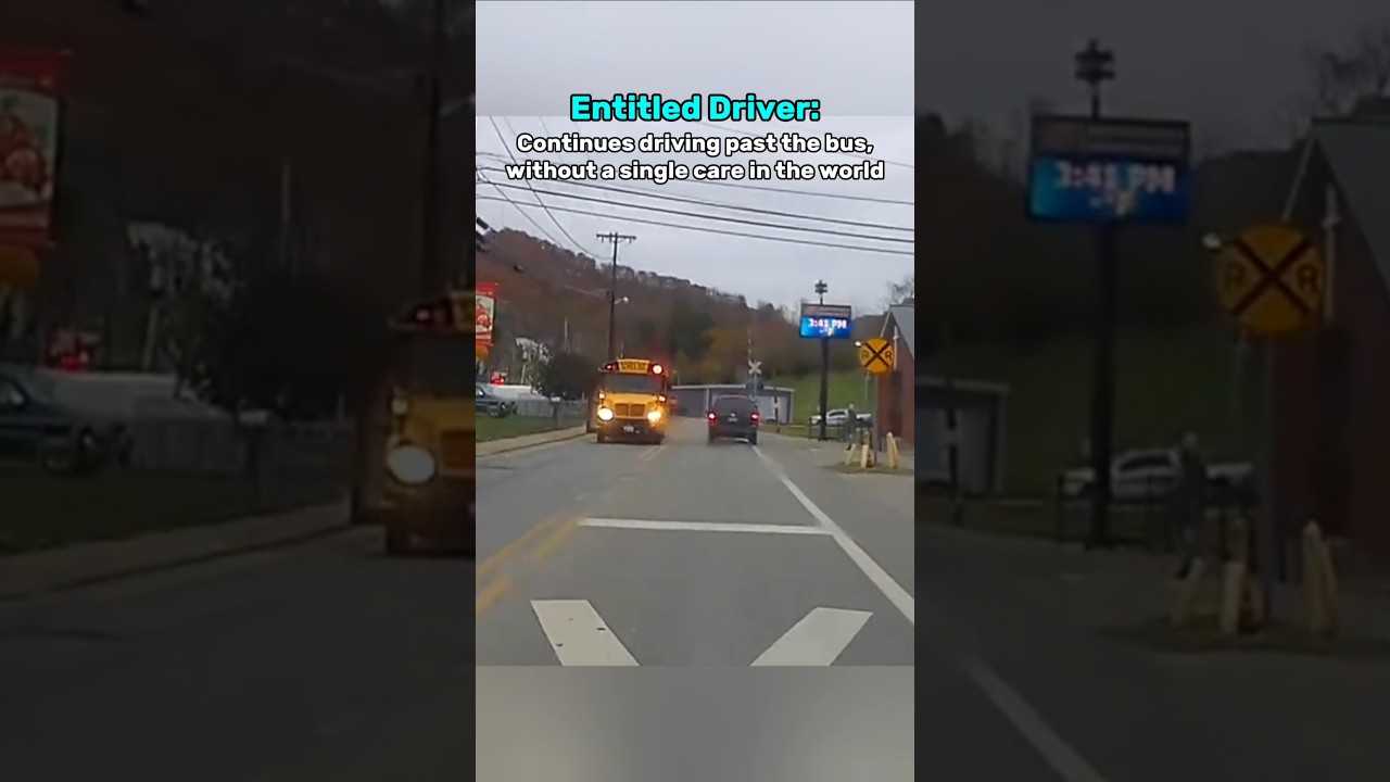 Driver Gets Caught Passing School Bus!