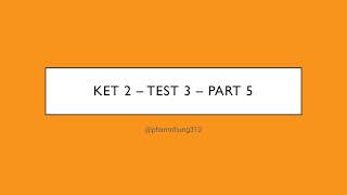 Listening Practice - A2 CEFR - Cambridge KET 2 Test 3 Part 5