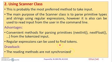 JAVA - MODULE 3 - TOPIC 9 - READING CONSOLE INPUT & WRITING CONSOLE OUTPUT
