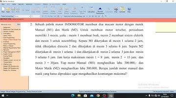 TUGAS 3 (Integer & Mixed Integer Programming) Aplikom Universitas BPD 